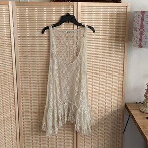 Intimates by Free People Cream Lace Slip Size Medium